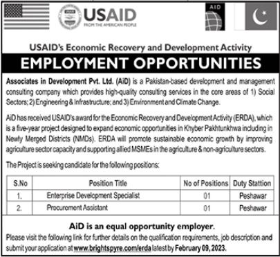 Associates in Development AiD Pvt Limited Management Jobs 