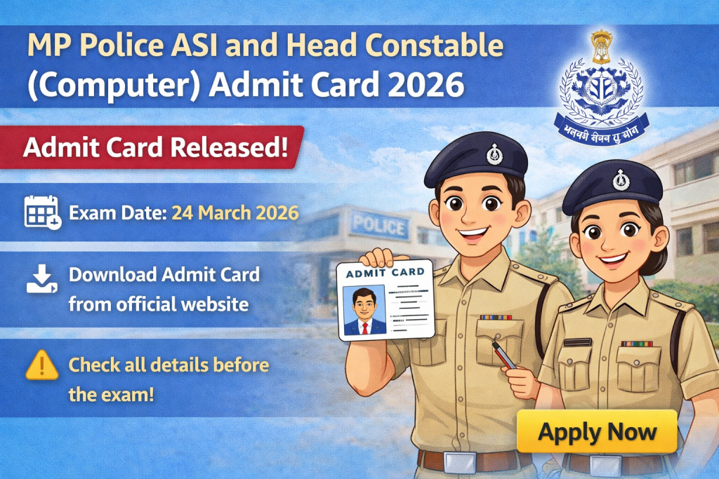 MP Police ASI & Head Constable (Computer) Answer Key 2026