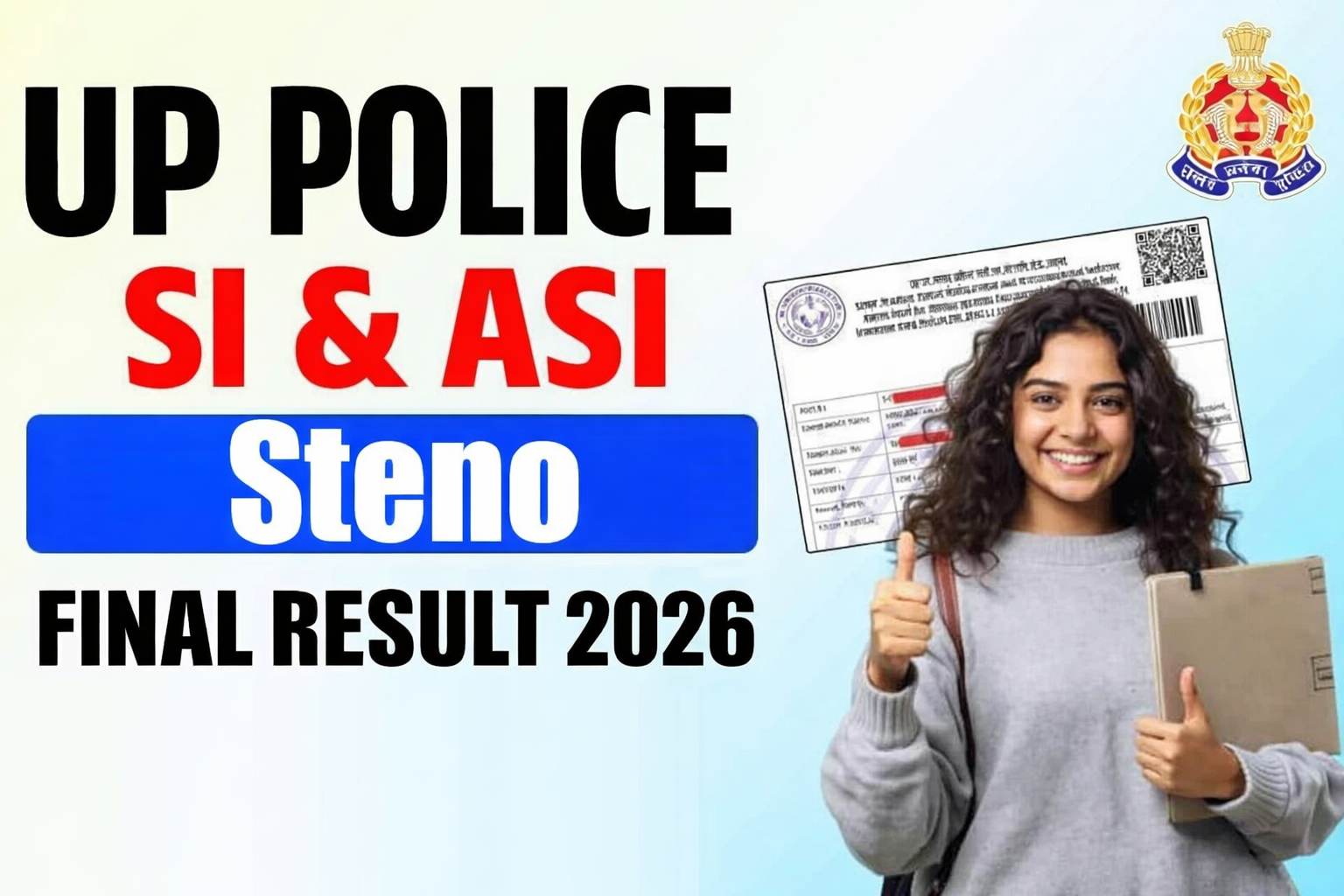 UP Police SI, ASI Steno Final Result/ Score Card 2026 Out | Sarkari Exams