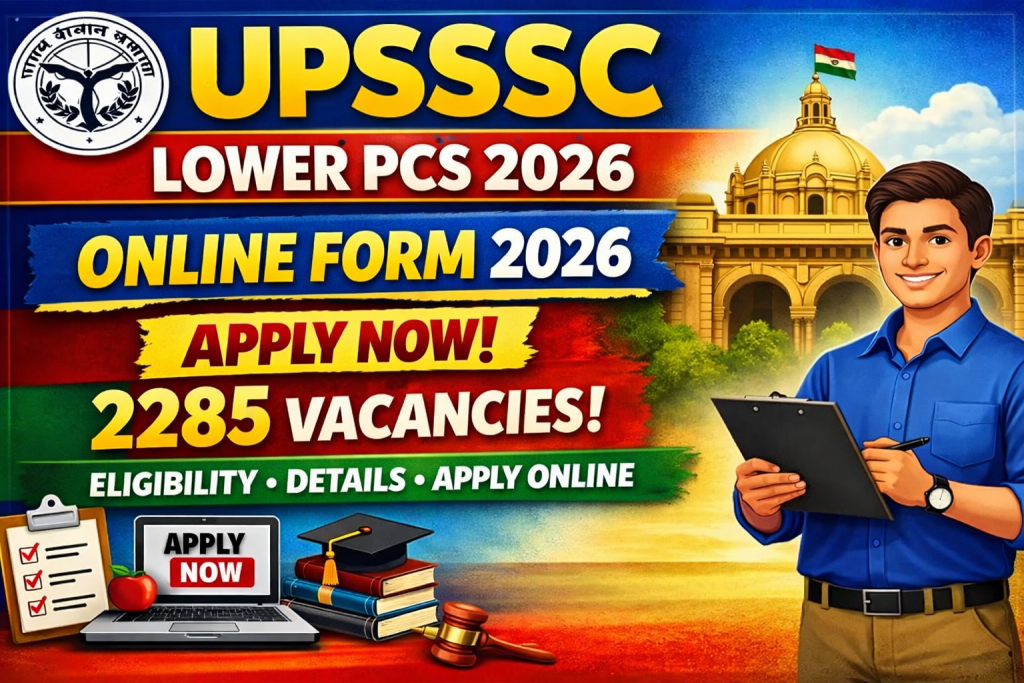 UPSSSC Lower PCS Recruitment 2026 Notification Out 2285 Posts