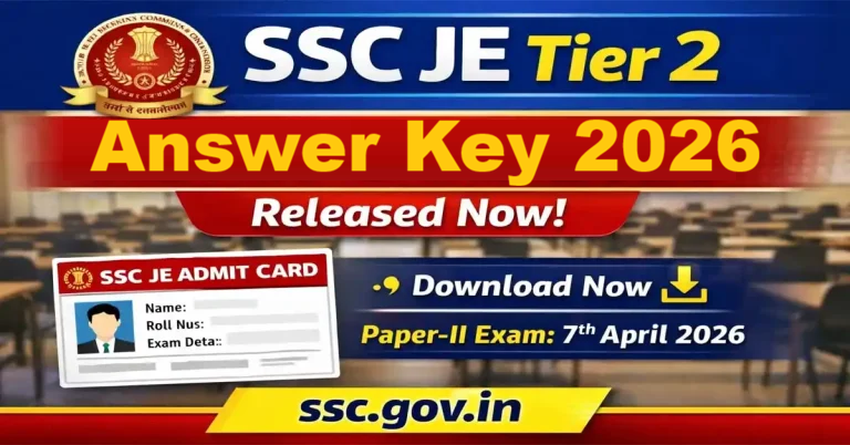 SSC Junior Engineer JE Tier-II Answer Key 2026 Out