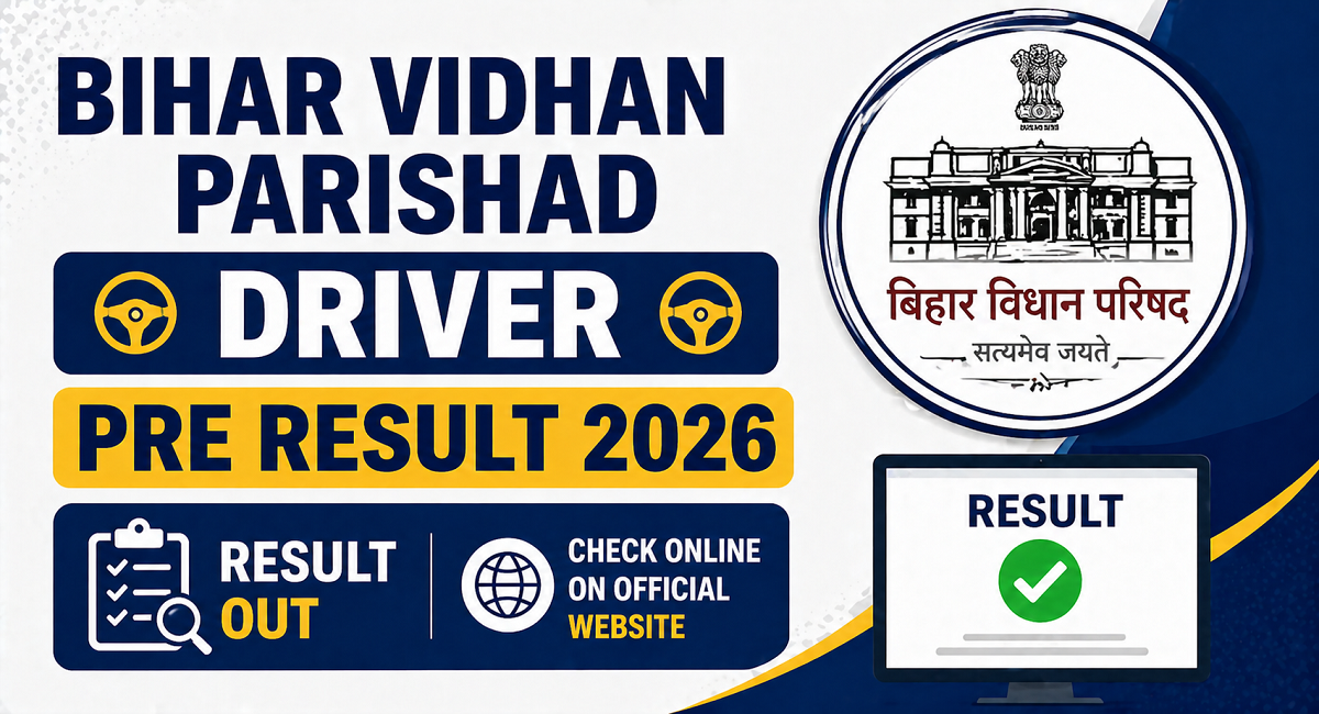Bihar Vidhan Parishad Driver Pre Result 2026 Out
