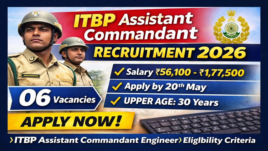 ITBP Assistant Commandant Engineer Recruitment 2026