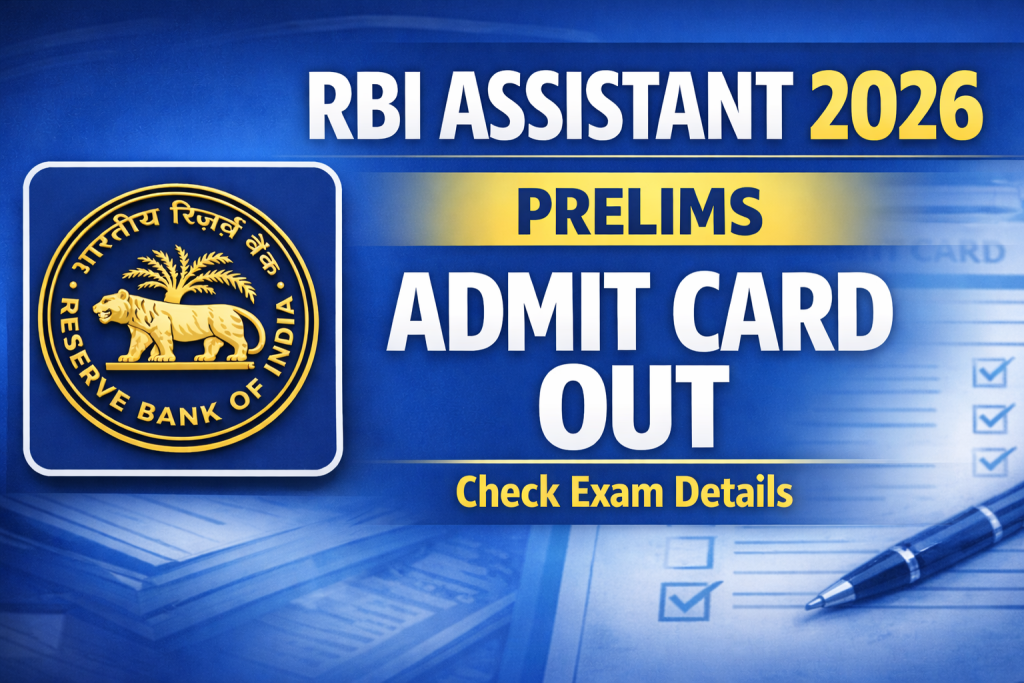 RBI Assistant Pre Admit Card 2026 Out | Sarkari Exams