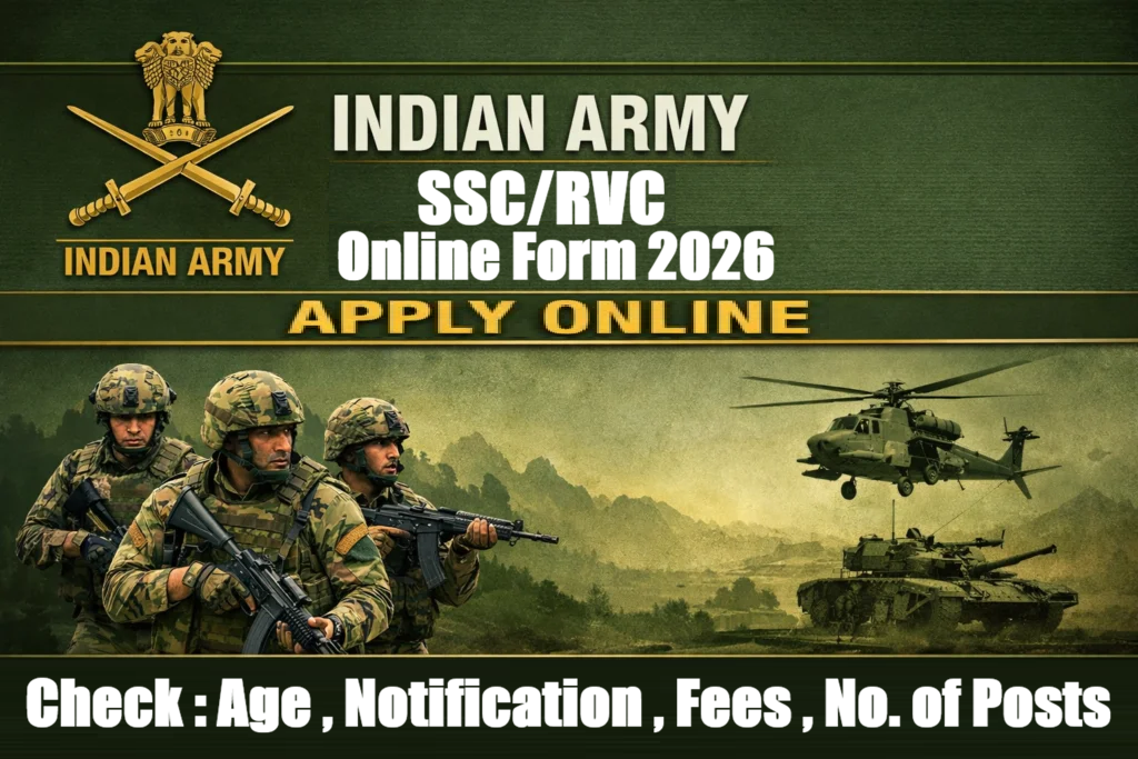 Indian Army SSC/RVC Graduate Recruitment 2026