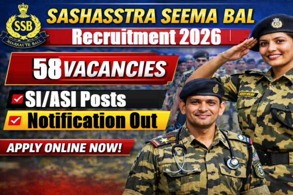 SSB SI/ASI Non-GD Recruitment 2026 Apply Online 58 Posts