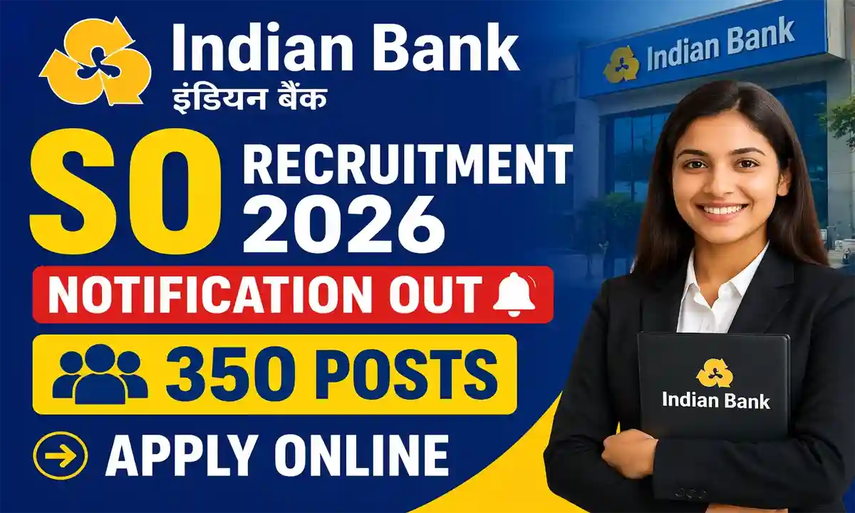 Indian Bank Specialist Officer SO Recruitment 2026