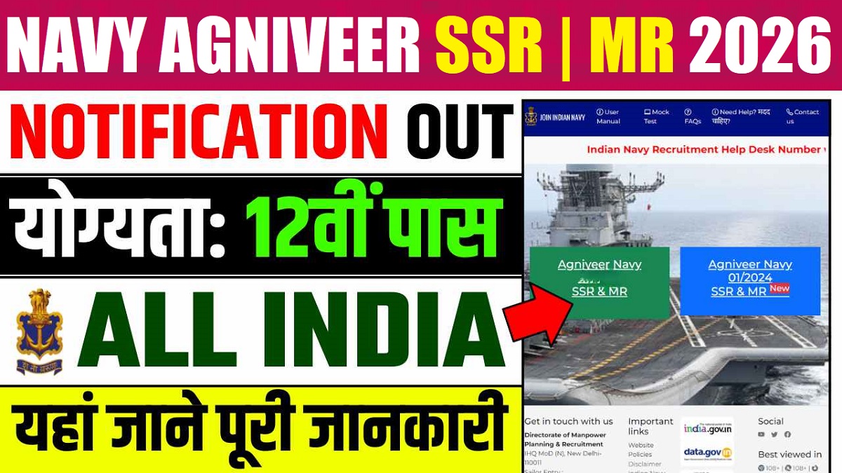 Indian Navy Agniveer INET Recruitment 2026 Notification OUT, Apply Now
