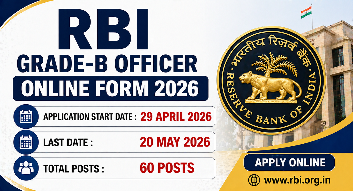 RBI Grade B Officer Recruitment 2026 Apply Online 6 Posts