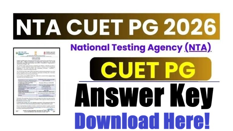 NTA CUET PG Answer Key 2026