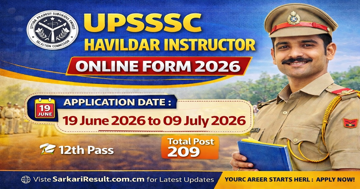UPSSSC Havildar Instructor Recruitment 2026 Notification Out