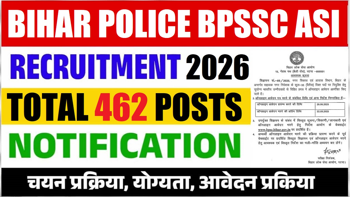 BPSSC Bihar Police ASI Operation Rejected List 2026