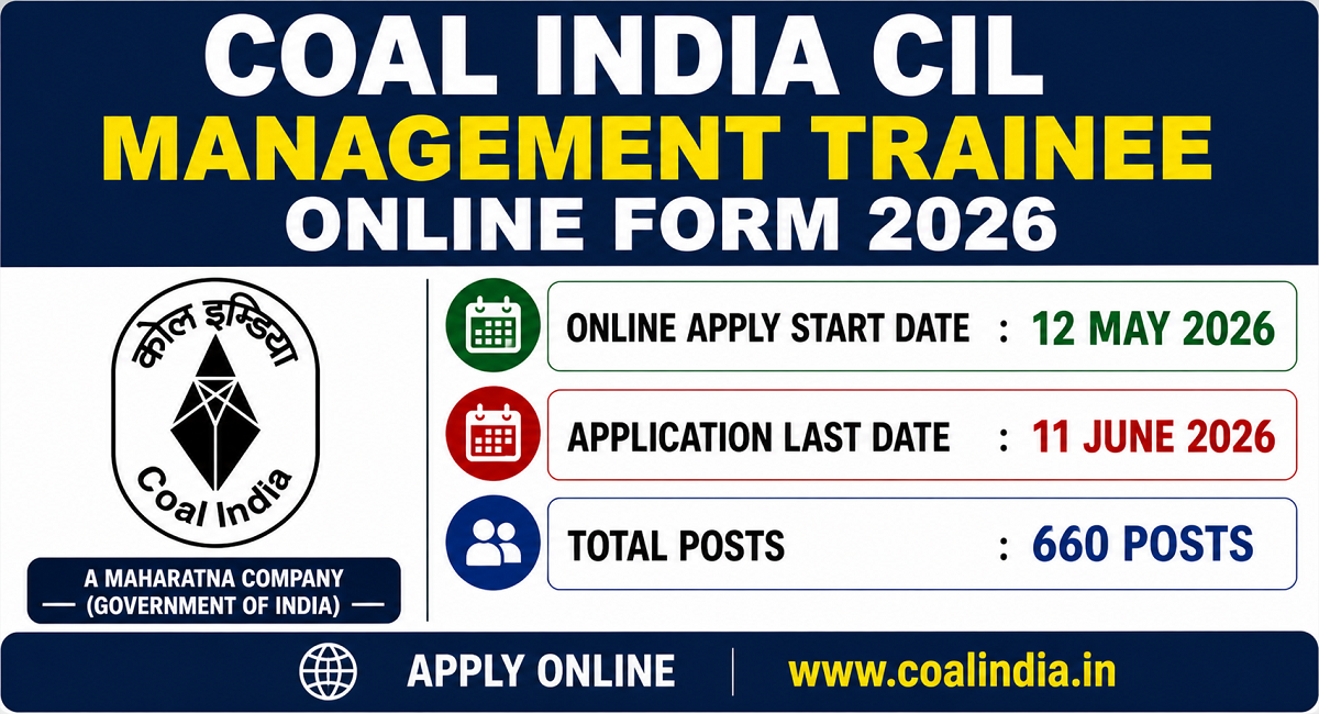 Coal India CIL Management Trainee MT Recruitment 2026