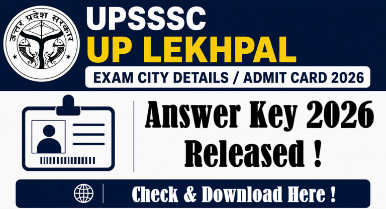 UPSSSC UP Lekhpal Answer Key 2026 Out