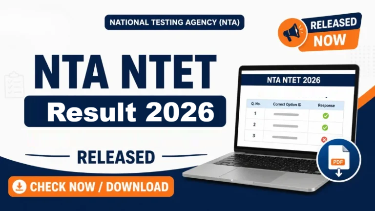 NTA NTET Result 2026 Out | Sarkari Exams
