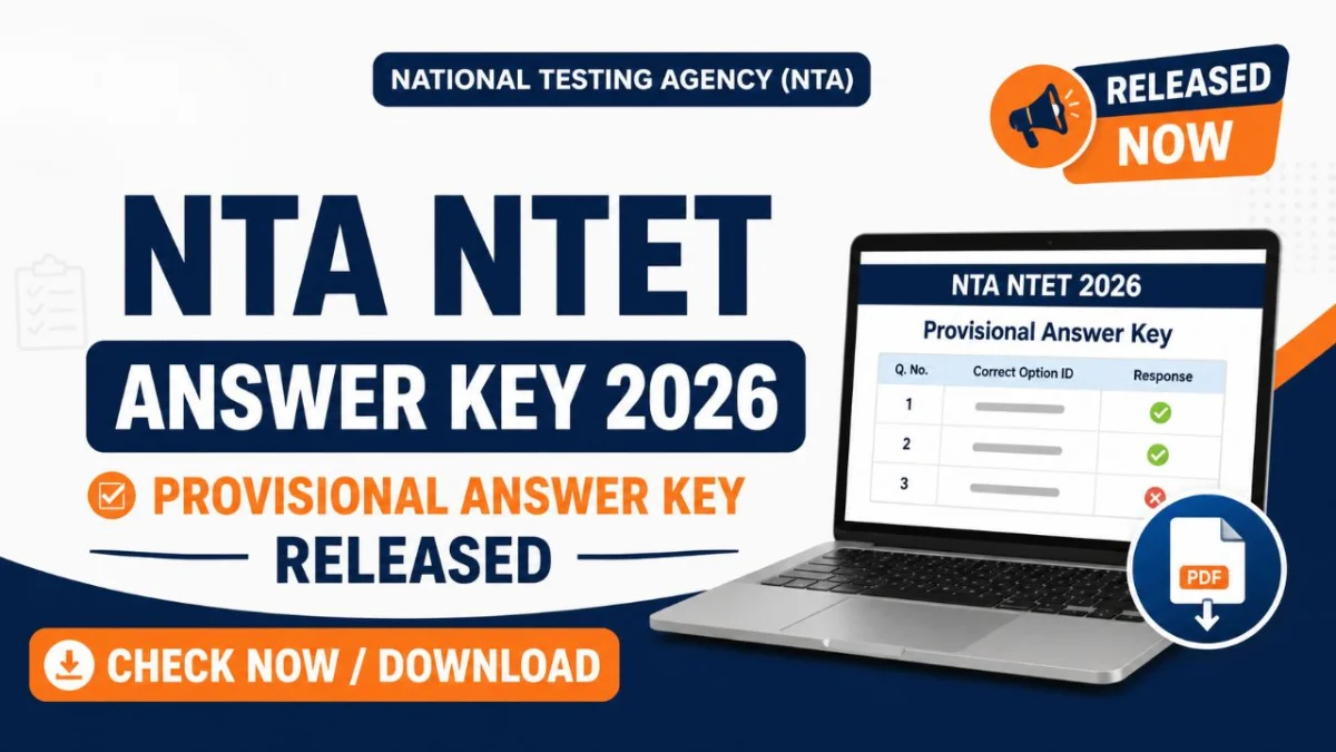NTA NTET Answer Key 2026 Out | Sarkari Exams