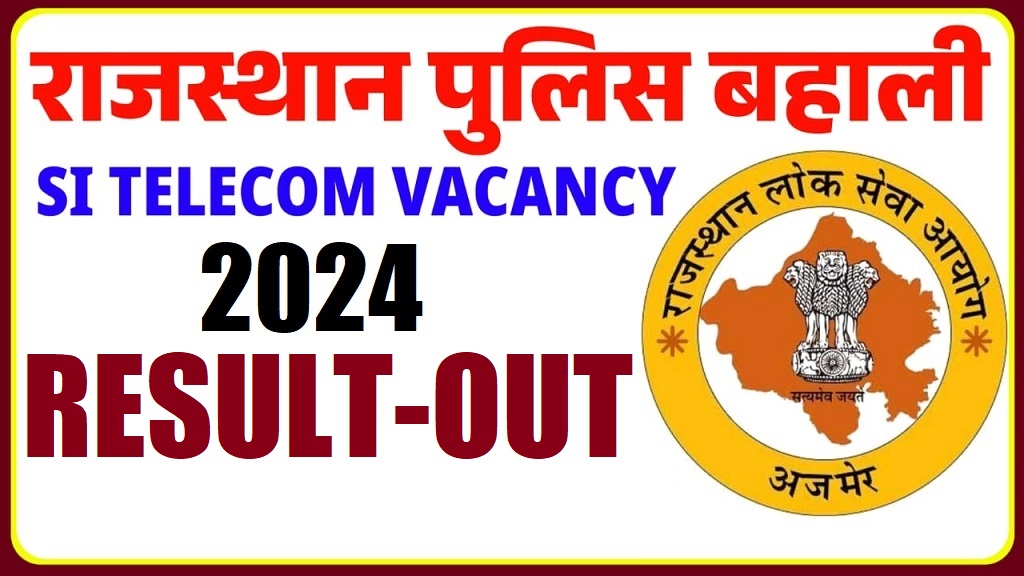 RPSC Rajasthan Police SI Telecom PET Result 2026 Out