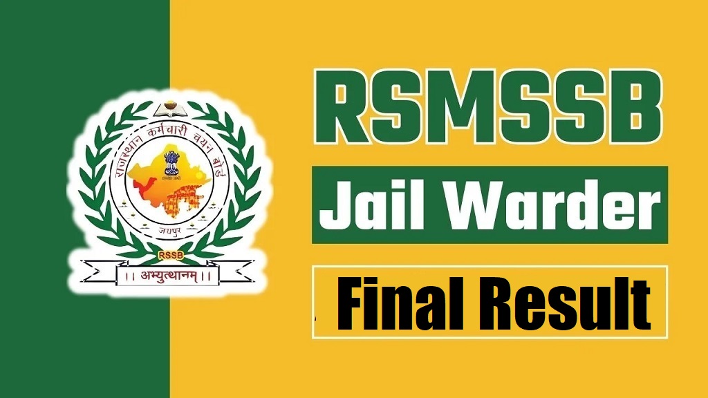 Rajasthan RSSB Jail Prahari Final Result 2026 Out