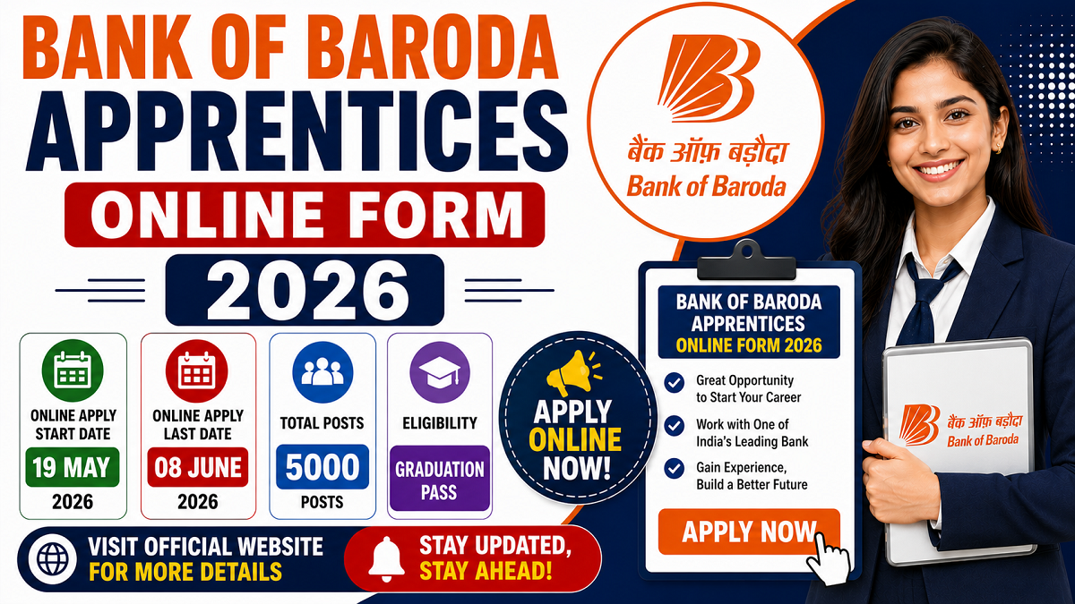 Bank of Baroda Apprentice Recruitment 2026 Notification Out 5000 Posts