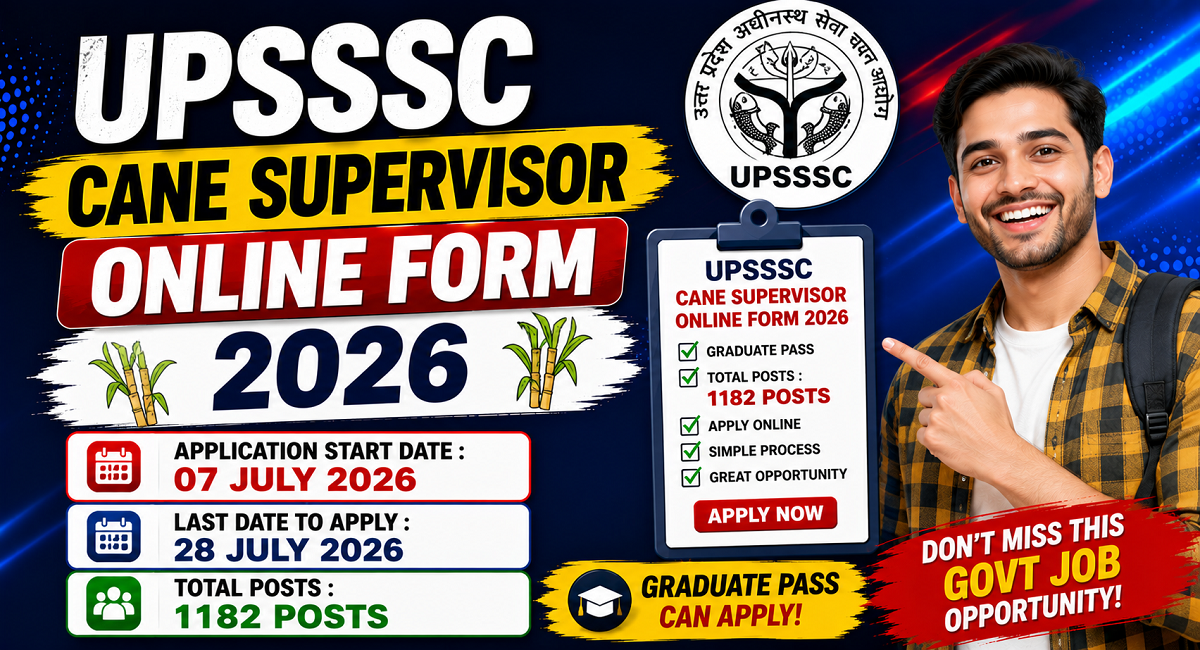 UPSSSC Cane Supervisor Recruitment 2026 Notification Out