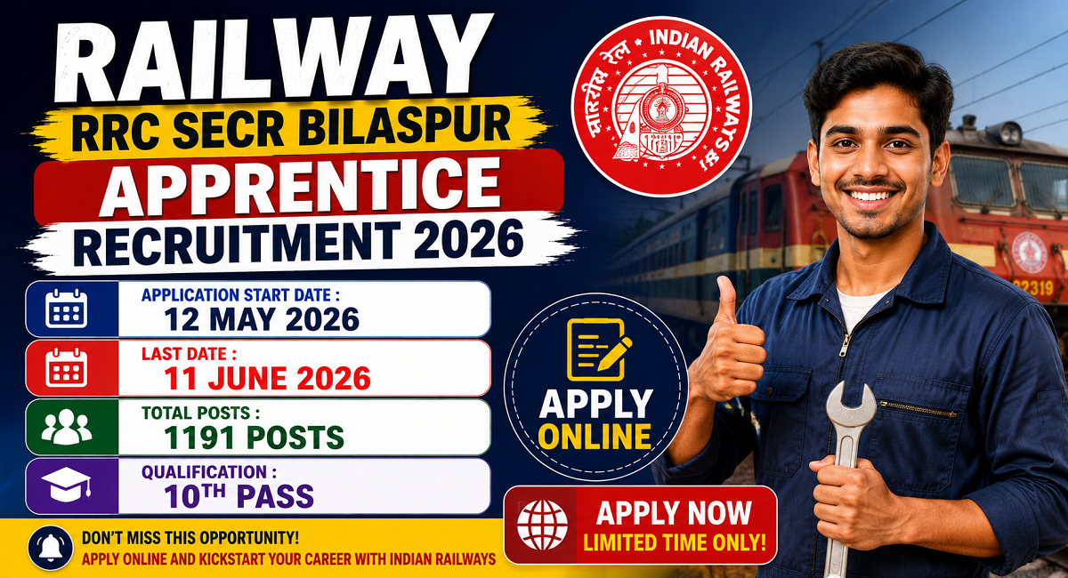 Railway RRC SECR Bilaspur Apprentice Recruitment 2026
