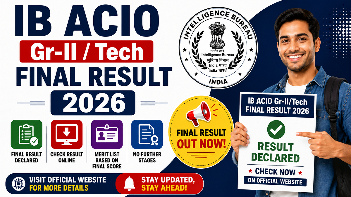 IB ACIO Gr-II/ Tech Final Result 2026 Out