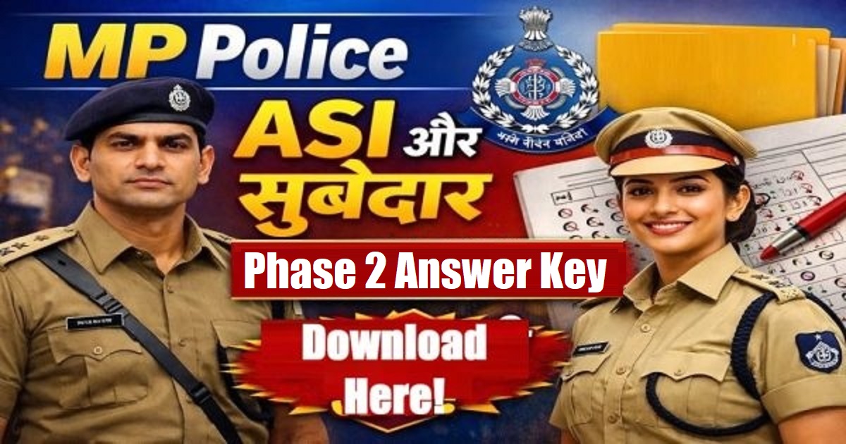 MPESB MP Police SI, Subedar Phase-II Answer Key 2026 Out