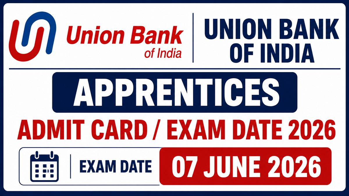 Union Bank of India Apprentices Exam Date 2026