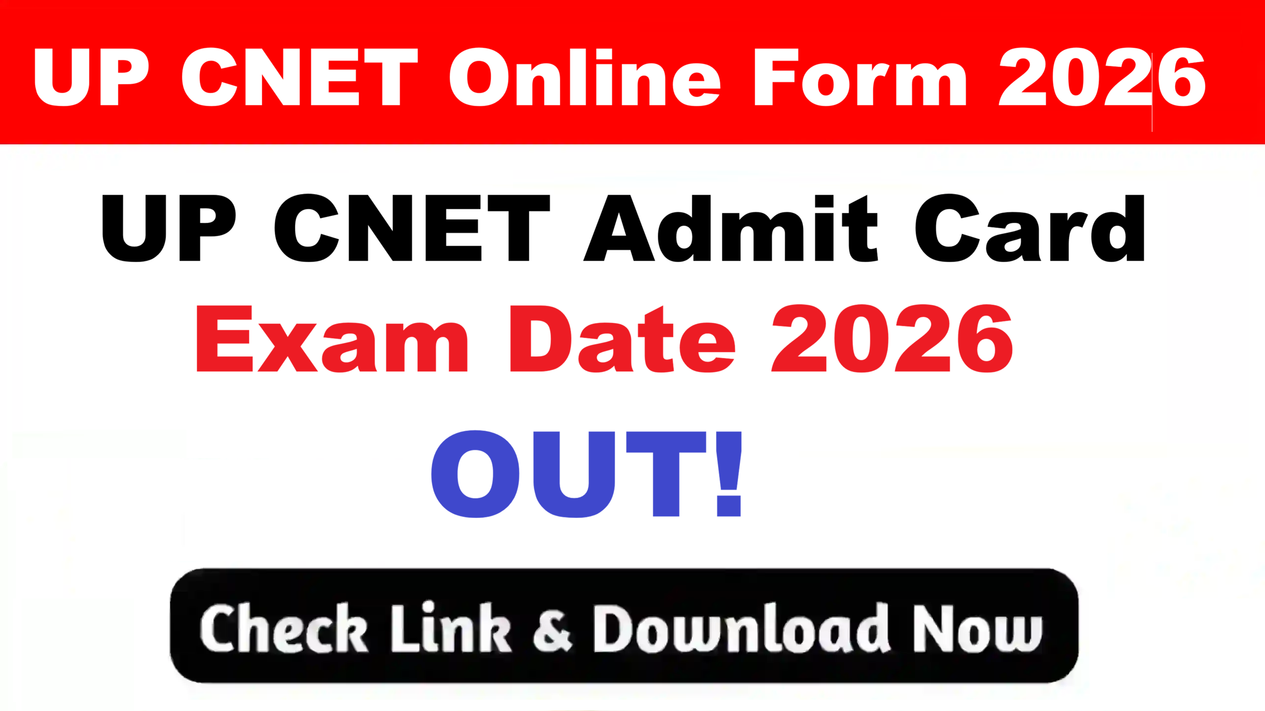 UP CNET Admit Card 2026 Live